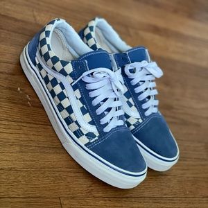 Vans Old Skool Blue Checkerboard